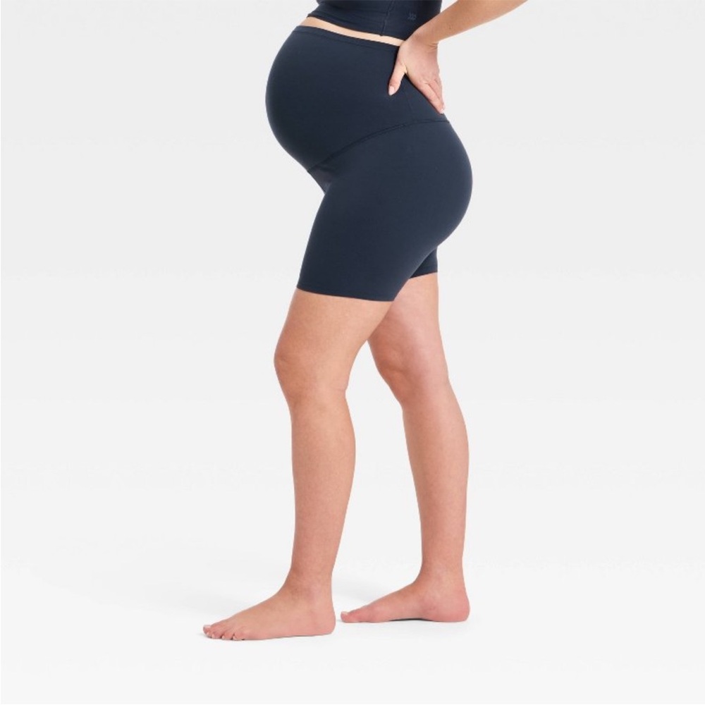 NWT! Everyday Soft Maternity Bike Shorts 6" - All In Motion Navy Blue XXL - Picture 4 of 7